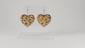 Geometric Heart Earrings