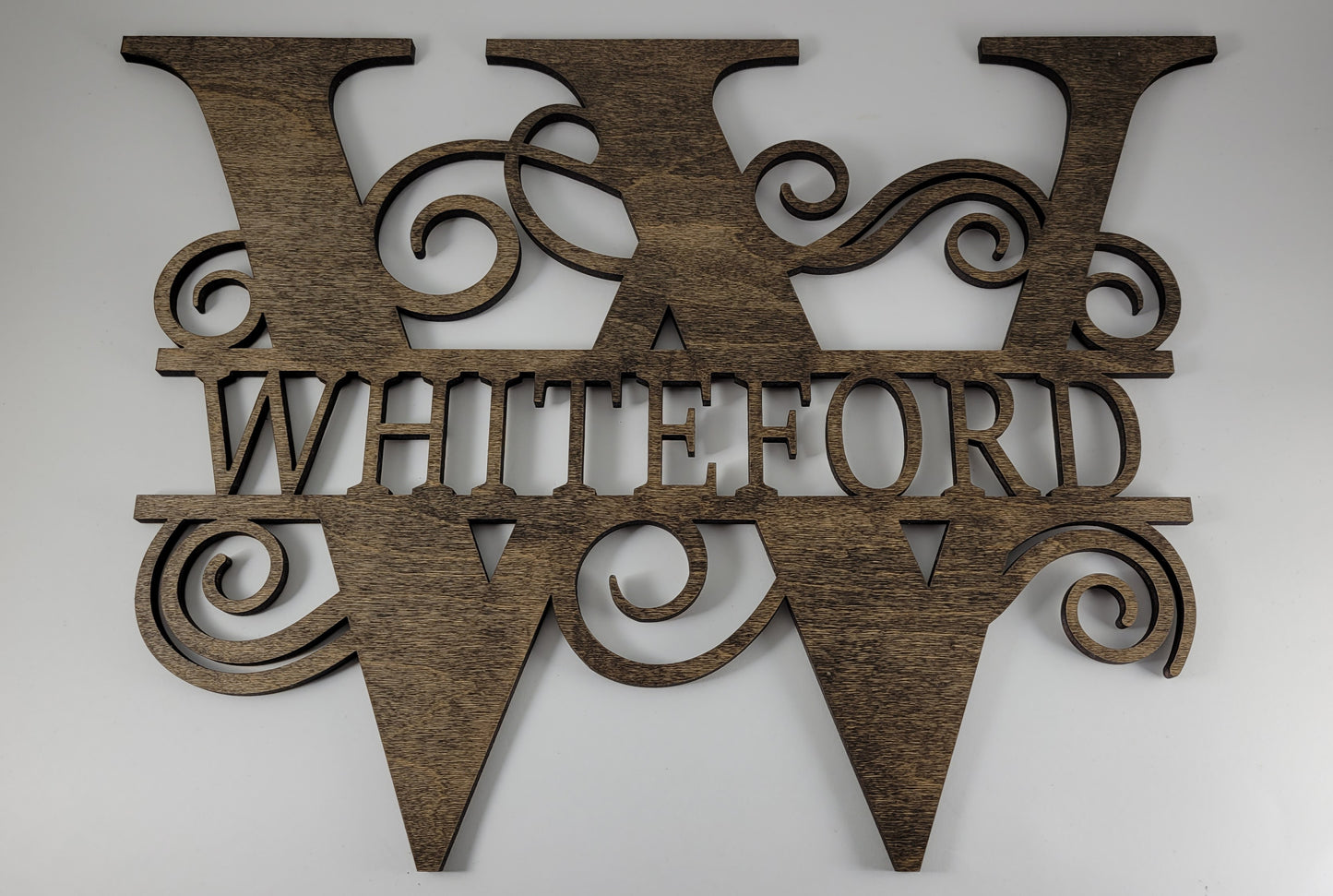 Monogram with Swirls