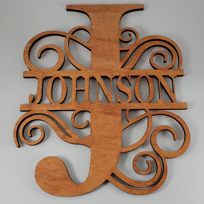 Monogram with Swirls