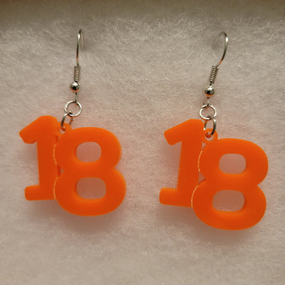 Numbered Earrings