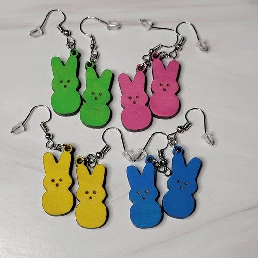 Marshmallow Bunny Earrings