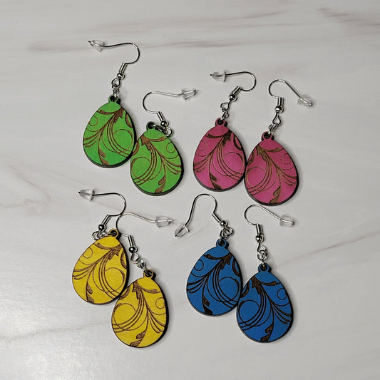 Swirly Easter Egg Earrings