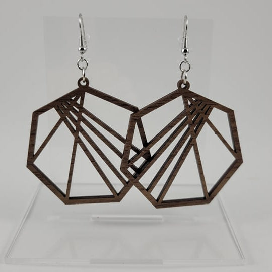 Geometric Heptagon Earrings