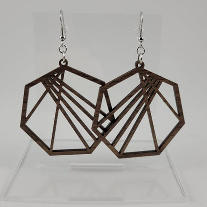 Geometric Heptagon Earrings