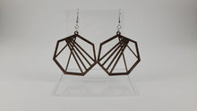 Load image into Gallery viewer, Geometric Heptagon Earrings