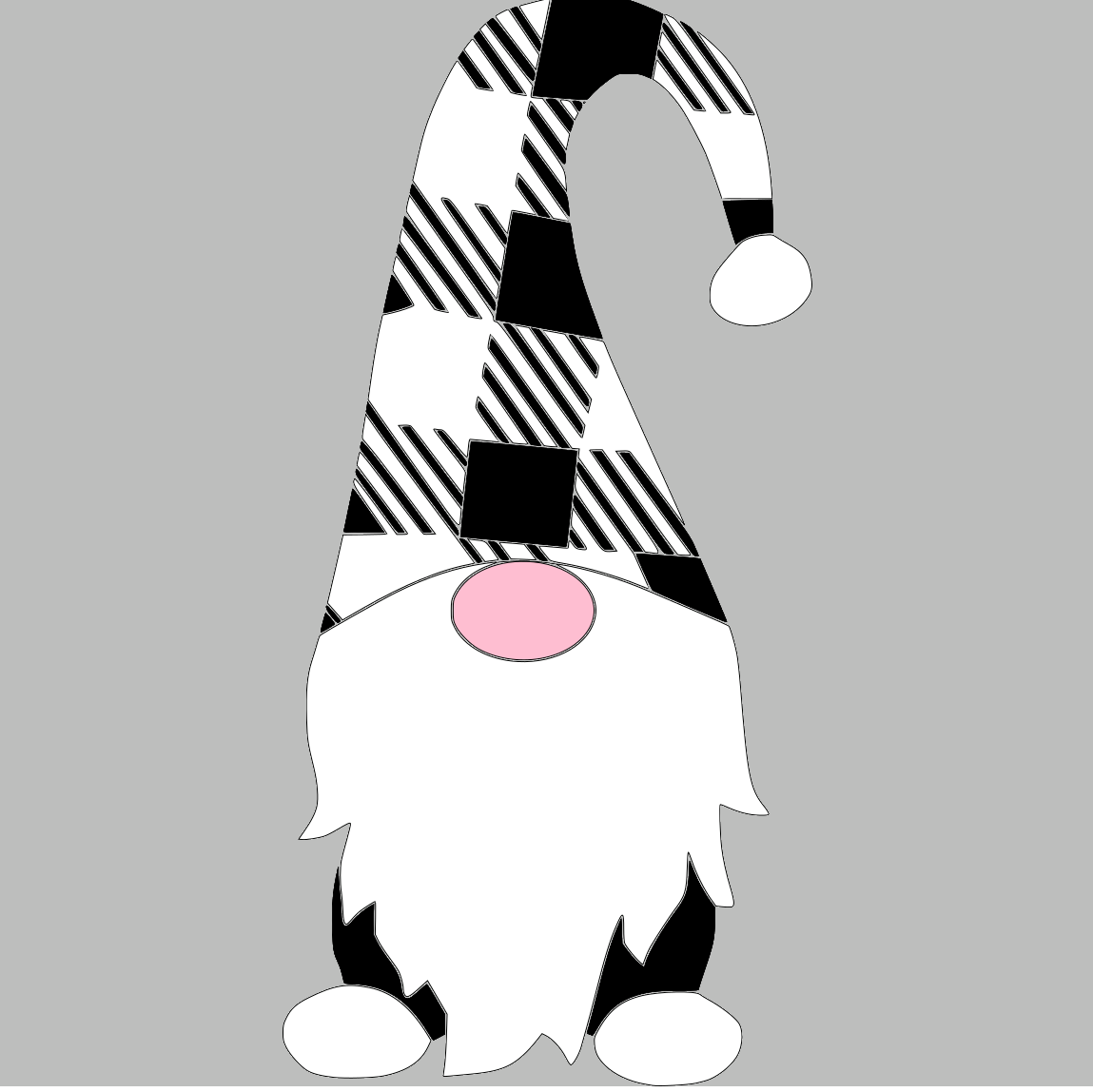 DIY Plaid Gnome Sign with Interchangeable Accessories