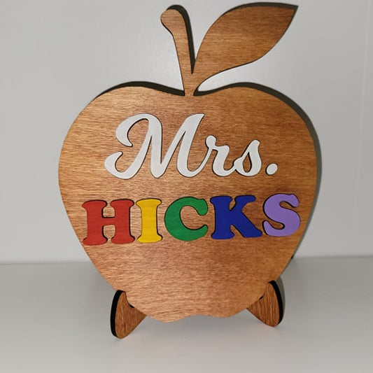 Desktop Apple Sign for Teachers