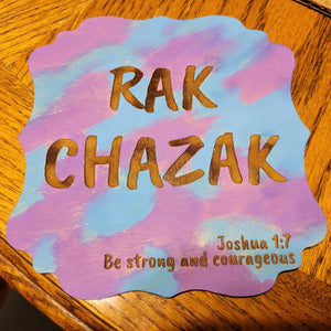 Rak Chazak Plaque