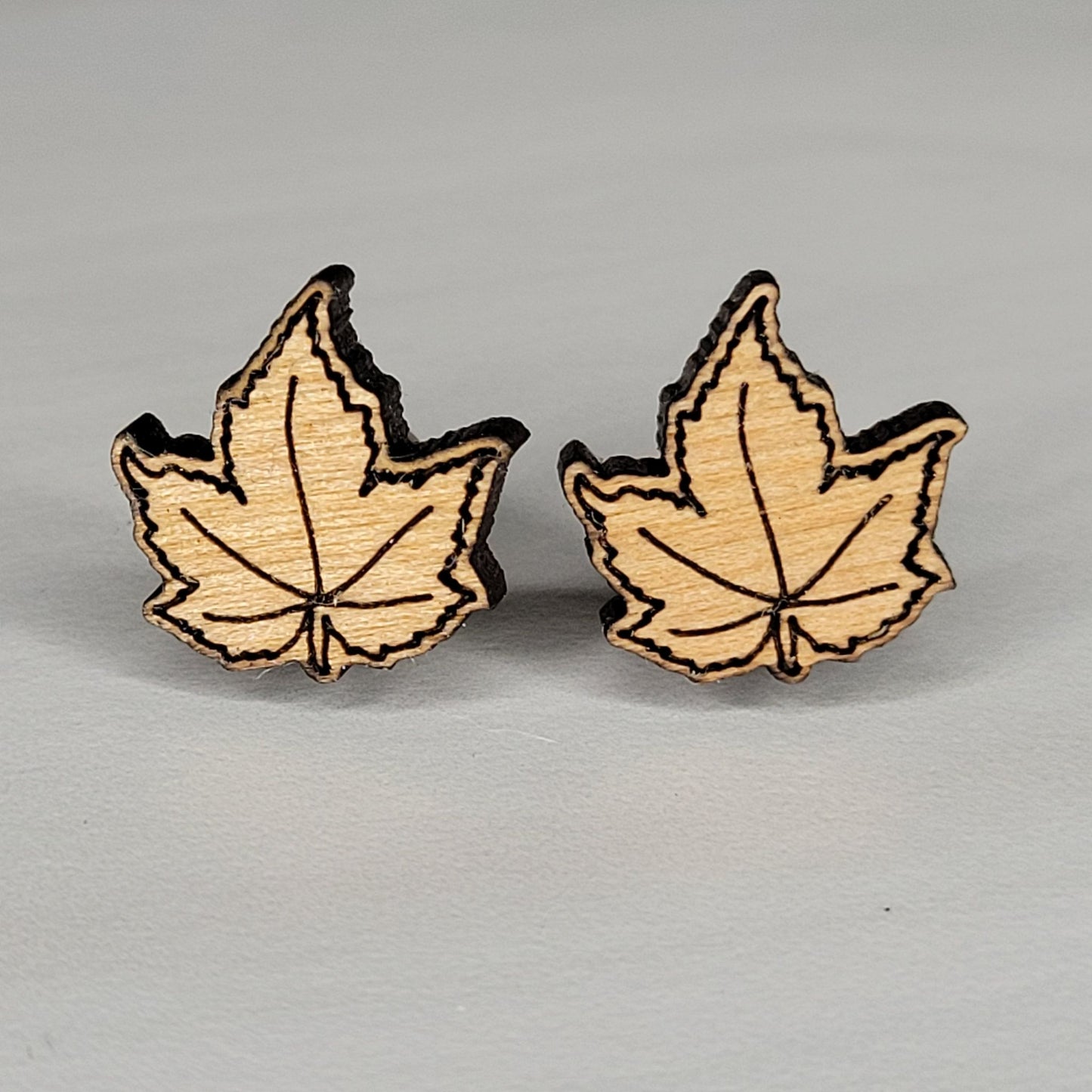 Fall Earring Stud Trio - Plaid Pumpkin, Pumpkin Spice Latte, Maple Leaf