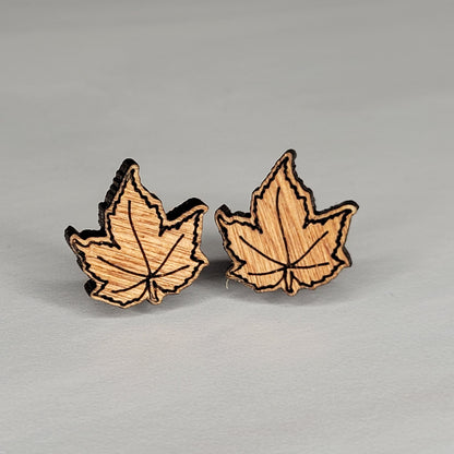 Fall Earring Stud Trio - Plaid Pumpkin, Pumpkin Spice Latte, Maple Leaf