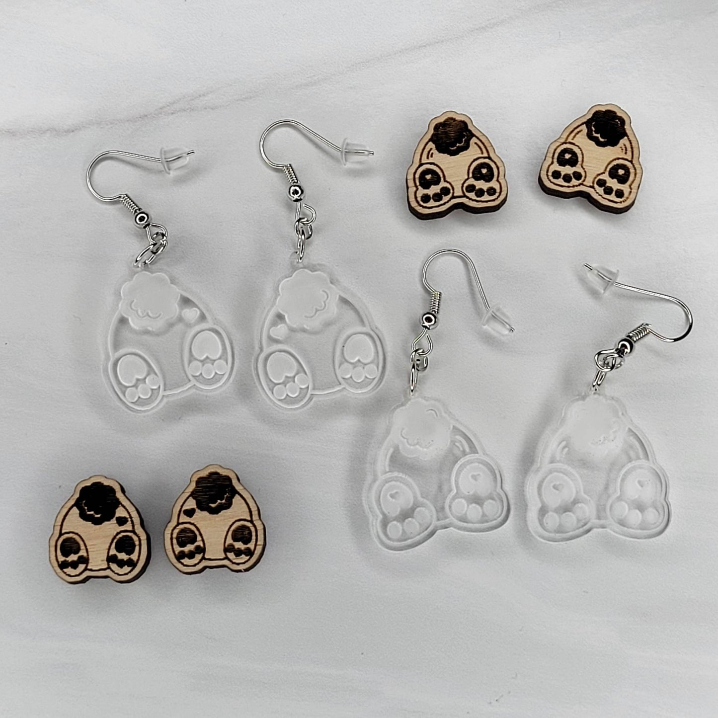 Bunny Butt Earrings