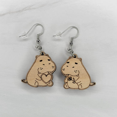 Cute Hippo Earrings