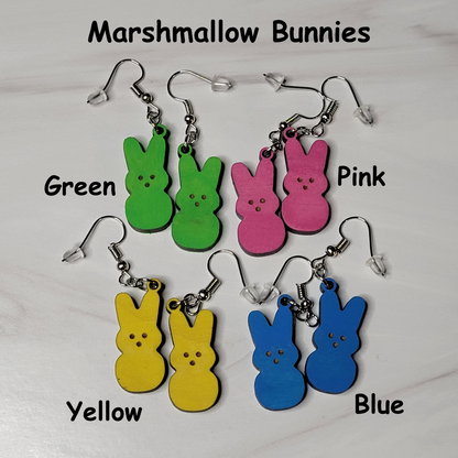 Marshmallow Bunny Earrings